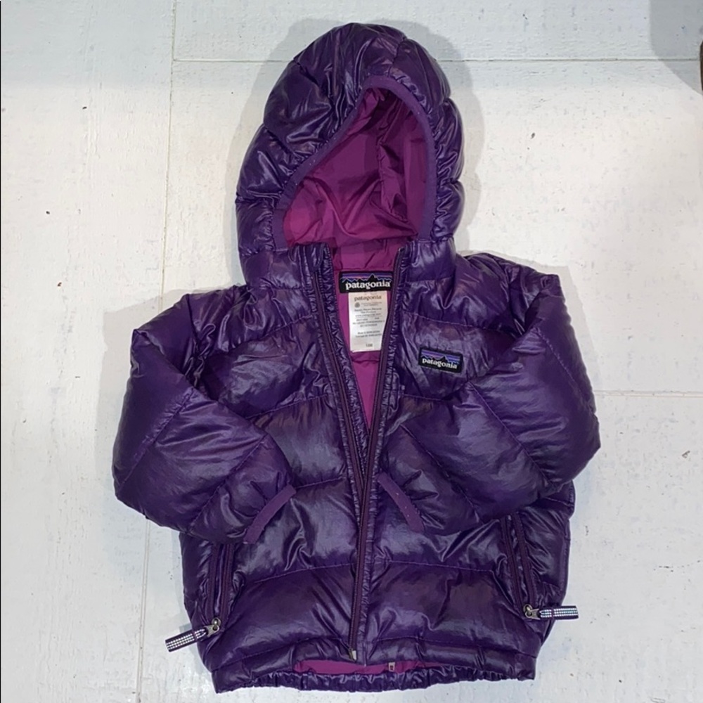 Kids high-loft Patagonia down sweater hoody
